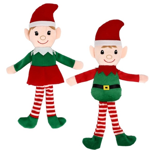 Christmas House® Other - 2 Christmas House Plush Elves, Fair Skin Tone, 14.5x4 in., stuffed dolls, new